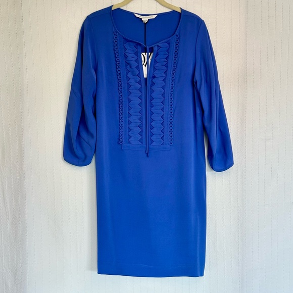 NWT DVF Diane von Furstenberg Silk Iliana Dress – Periwinkle Blue Size 2 - Picture 2 of 10